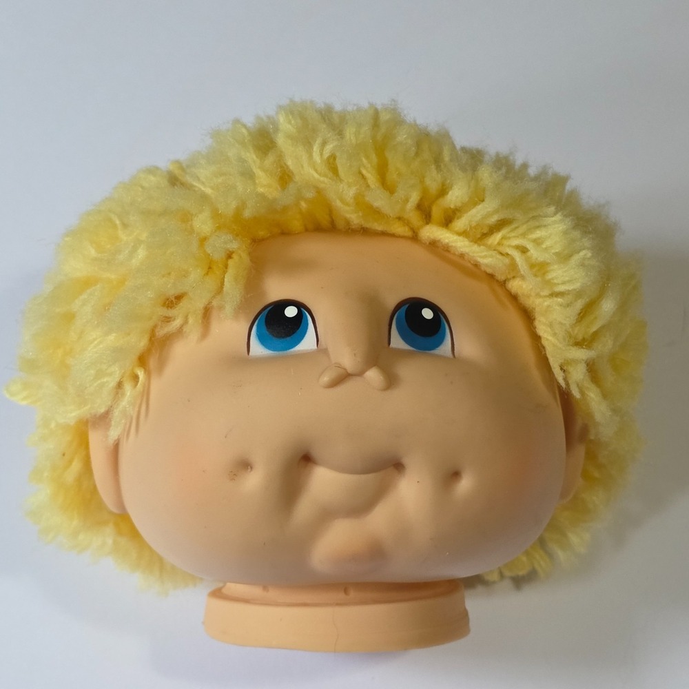 Original Doll Baby Craft Head Martha Nelson Thomas Yarn Hair Blonde Vintage 1984